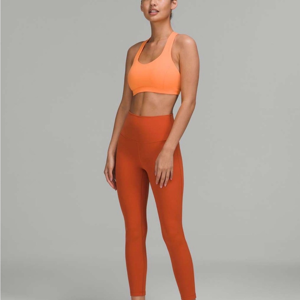 Orange Double Line Align Leggings